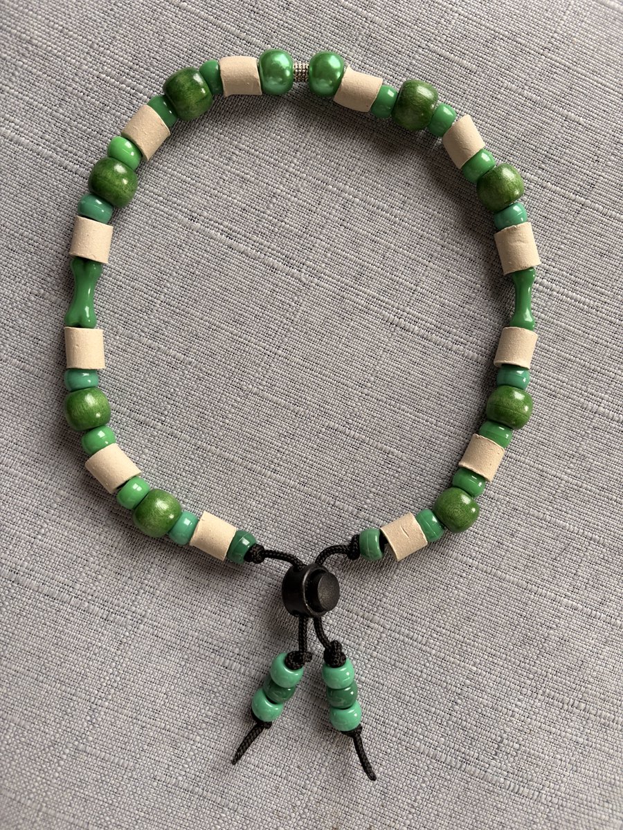 Natuurlijke Keramische Kralenketting voor Honden(anti teek) – Handgemaakt & Stijlvol-Lizzy-36/42cm-NaamopKado-Hondensierraad