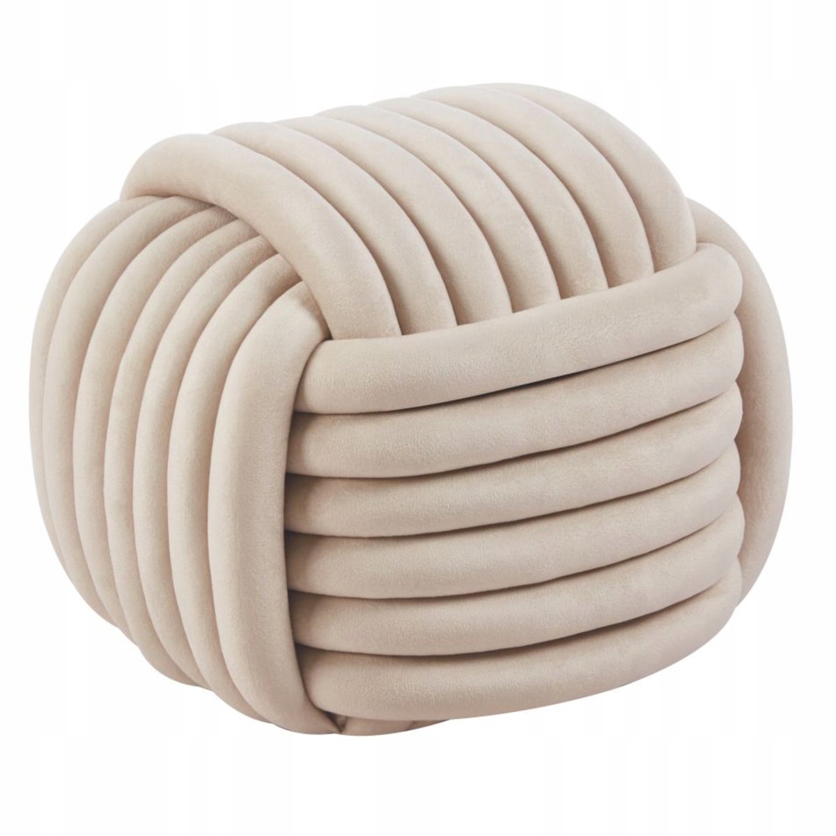 Furnitex P5-FX Riviera - Poef - Beige - Fluwelen Bekleding - 50 x 50 cm