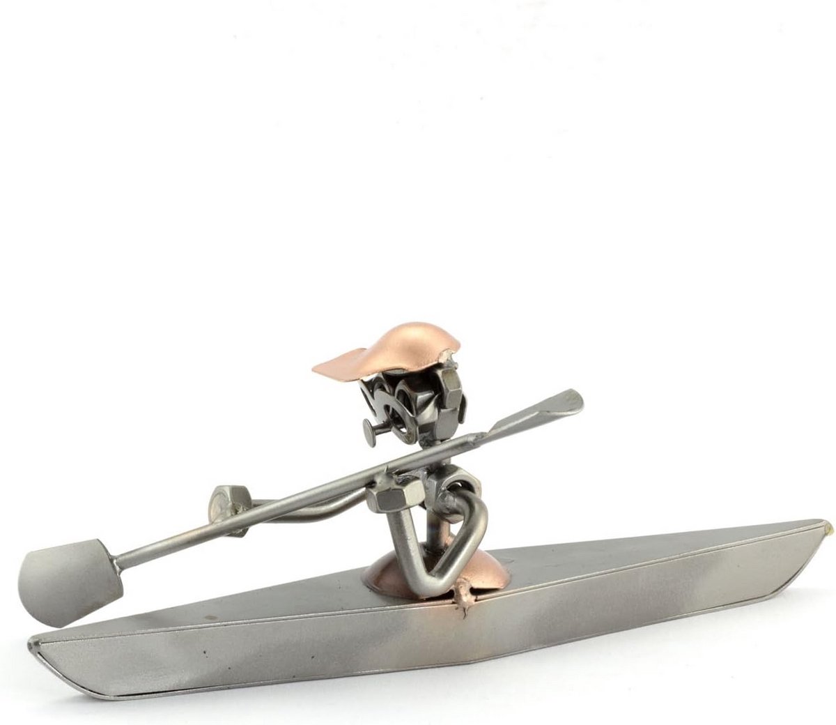 Schroevenmannetje voor Kajak - Handgemaakt Metalen Figuur in Duitsland - Creatief Geschenkidee