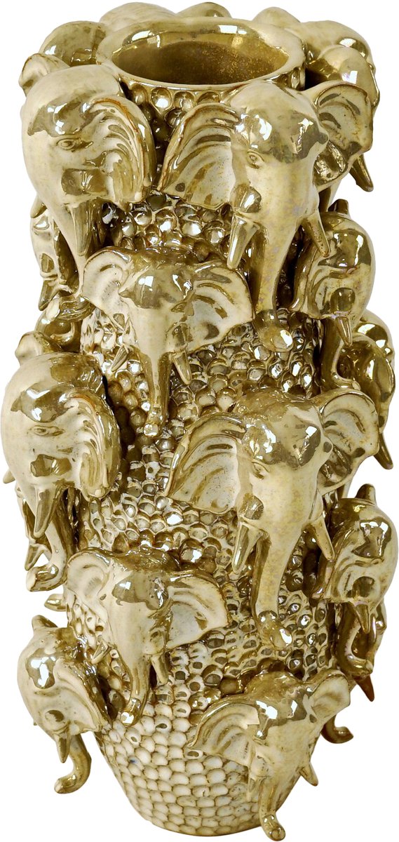 Werner Voss vaas keramiek jumbo 19x19x39cm goud