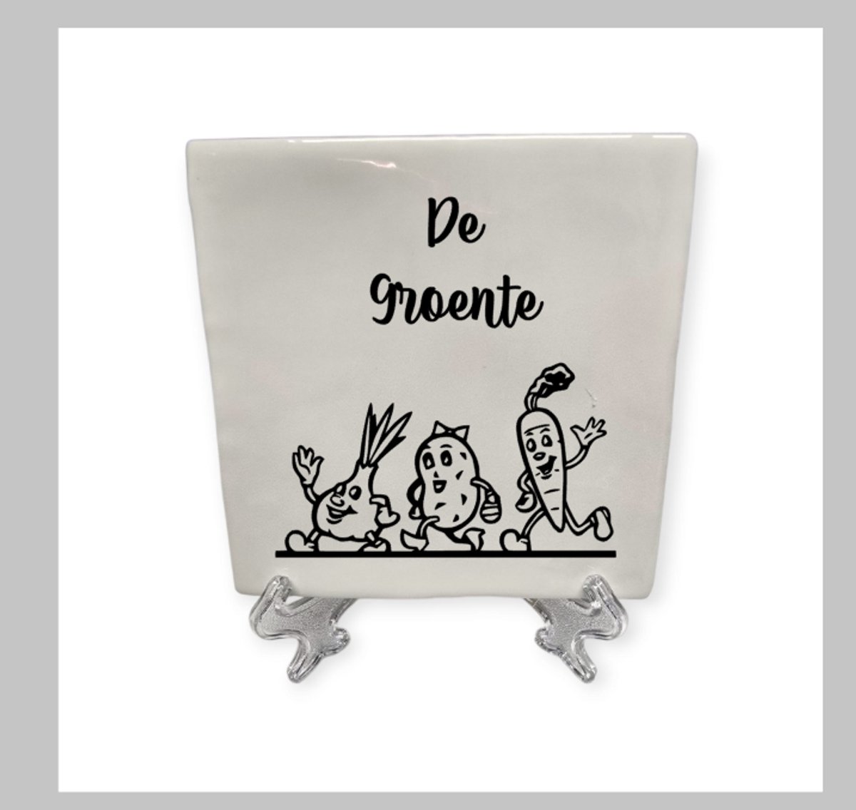 Spreuktegeltje, Tegeltje met tekst, De Groente, Tegeltje, XLX®