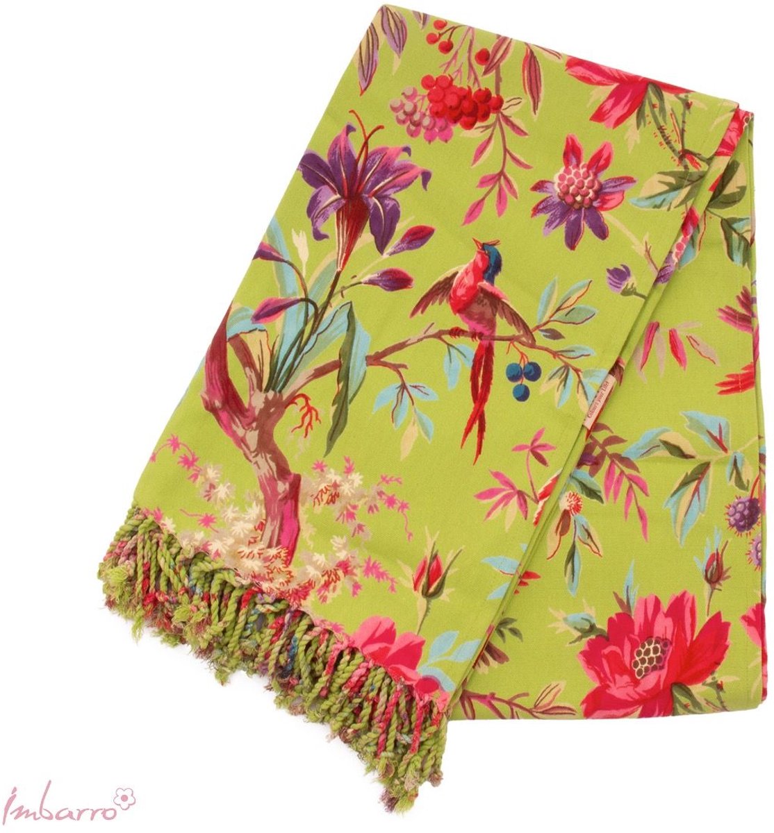 Imbarro Fashion & Home Hammamdoek Paradise Apple – Multifunctionele Katoenen Doek – Groen – 100x200 cm