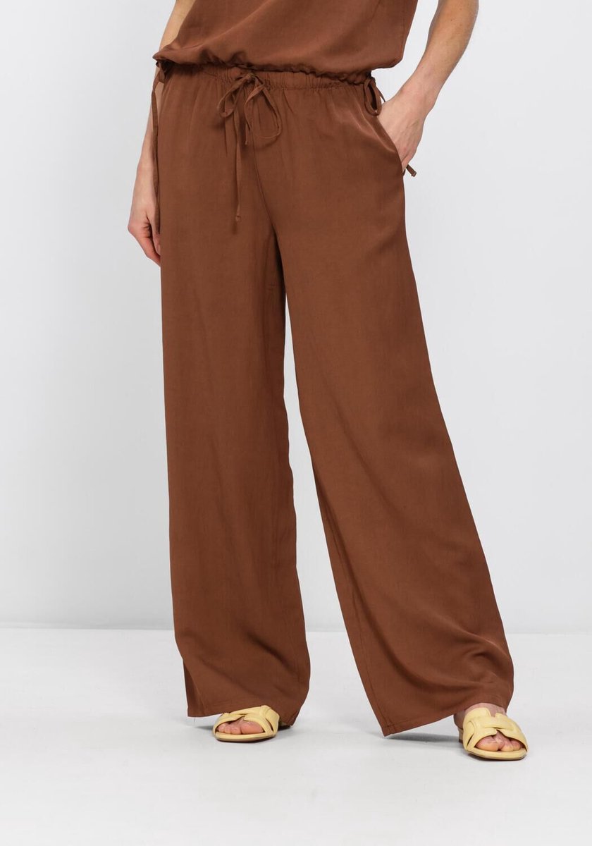Simple Trouser Broeken Dames - Bruin - Maat S