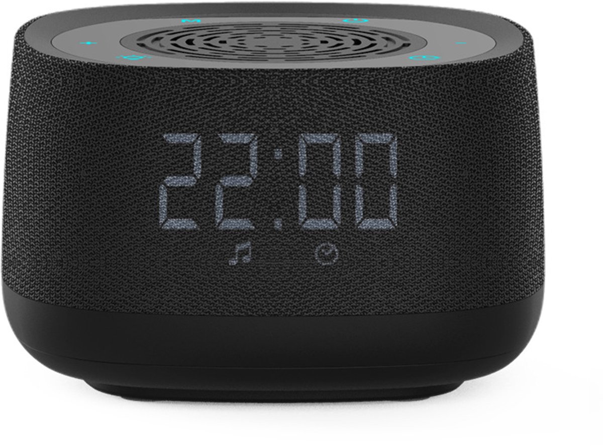 Witte ruismachine, draadloze slaapondersteunende Bluetooth-desktopluidspreker, geschikt voor lichte slapers, reizigers, studenten, mediteerders, yogabeoefenaars en voor gebruik in huizen, appartementen, slaapkamers, enz. - Zwart