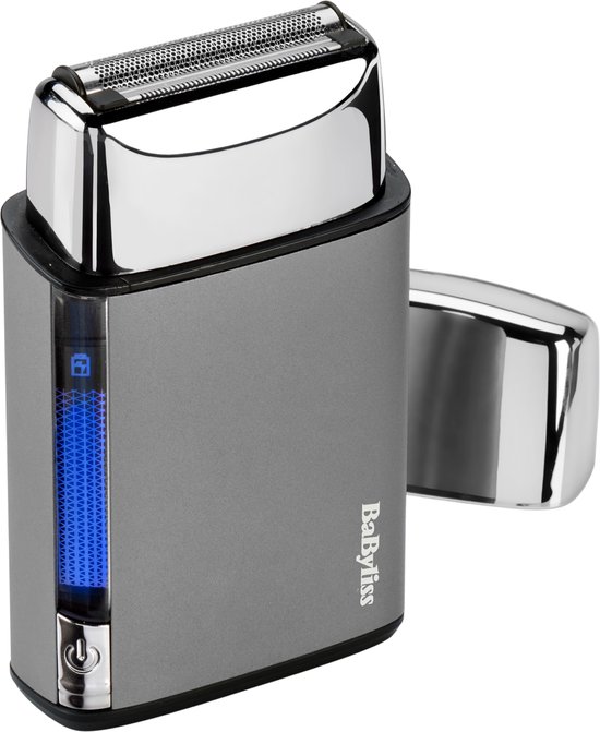 BaByliss Scheerapparaat voor Mannen - Super-X Metal Series Foil Shaver FS996SE - 100% Waterdicht IPX7 - Enkele Titanium Folie - Snel opladen - 60 minuten gebruik - Nat en droog gebruik - Chrome Edition