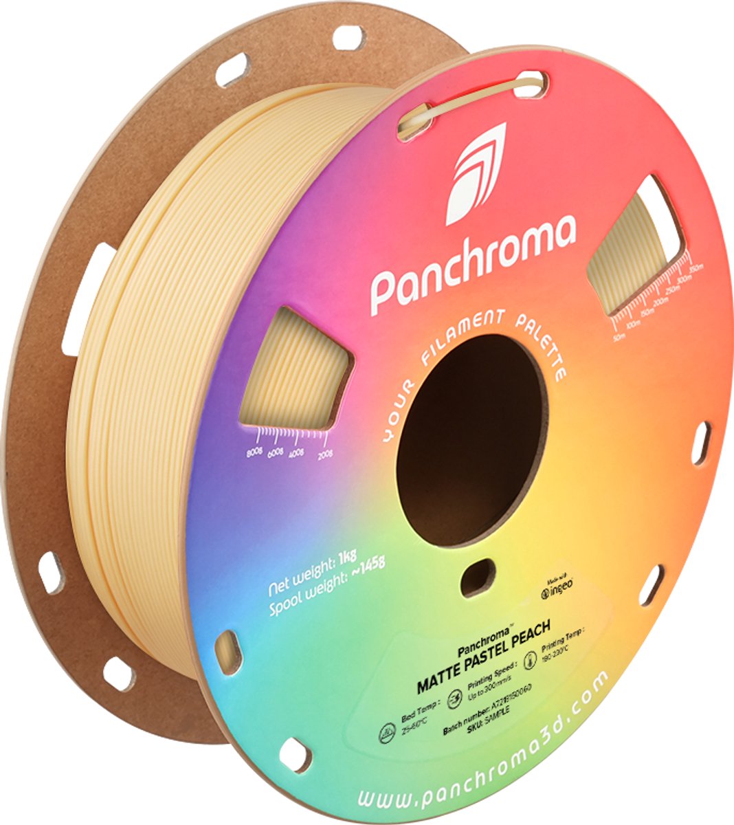 PLA MATTE 1,75mm Pastel Peach 1kg POLYMAKER PANCHROMA PolyTerra 3D FILAMENT