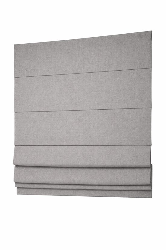 Rideau plissé Madeco Roman Panama – 200 x 220 cm – Grijs – Rideau plissé translucide – Décoration de fenêtres modernes