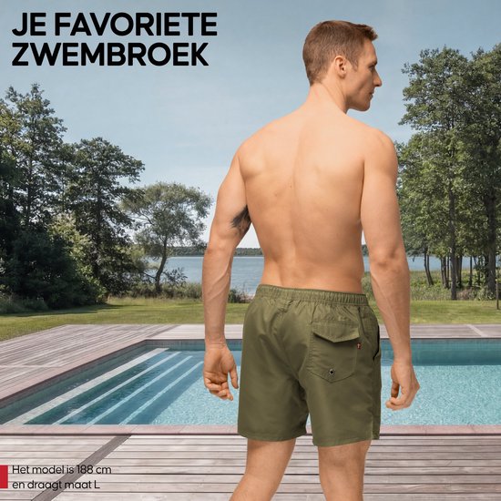 DANISH ENDURANCE Maillot de Bain Homme - Avec Poches - Léger - Séchage Rapide - 100% Recyclé - Taille L
