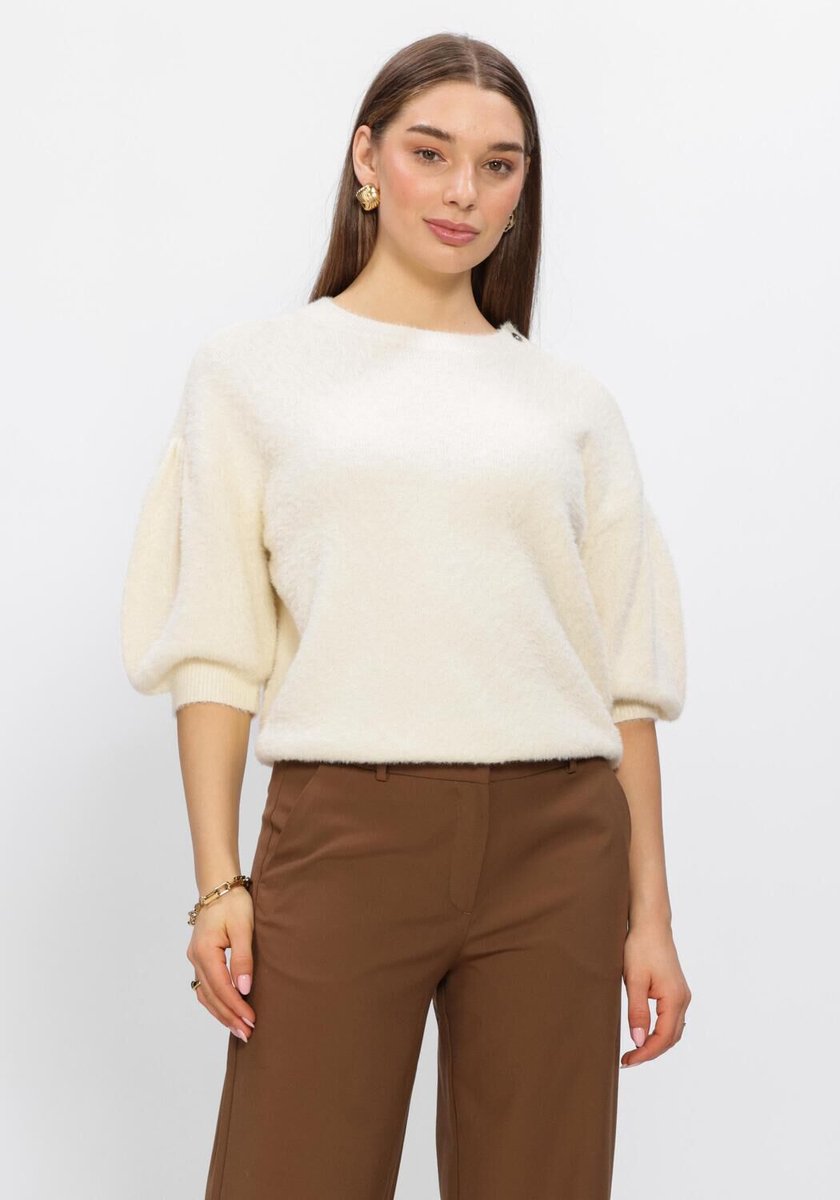 Ruby Tuesday Varri Truien & vesten Dames - Sweater - Hoodie - Vest- Creme - Maat 36