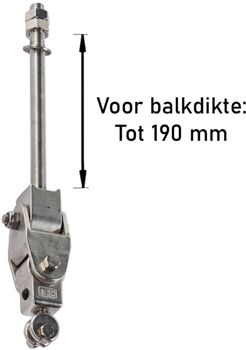 Schommelhaak Openbaar Groepschommels M16 voor Horizontale Bevestiging #360° roterend## (1 stuk)