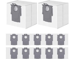 12 Stuks Stofzakken voor Roborock S8+/S8 Pro Ultra/S7 MaxV Ultra/Q7 M5+/L5+/Max+/Q8 Max+/Q5 Pro+/Q5 Max+/Q10 S5+/X5+ Stofzuiger- Reservezak - Accessoires -Stofzuigerzakken- Reserveonderdelen