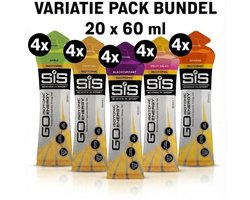Science in Sport - SiS Go Isotonic Energiegel - 20x60 ml - Variatie pack bundel - Tropical, Apple, Blackcurrant, Orange & Fruit Salad