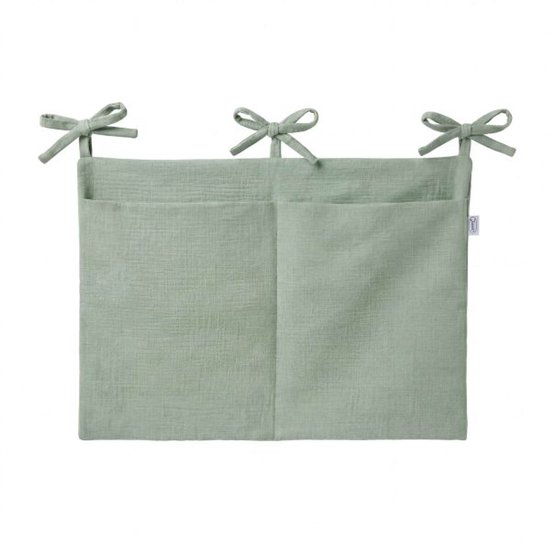 Funnies Boxzak Stone Green - 27x48 cm - Box Organizer - 100% Hydrofiele Katoen - Box Opbergzak voor Babybox - Ruime Boxzak met Vakken - Speelgoed Opberger voor Babykamer — afbeelding 3