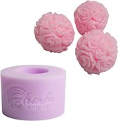 Moule à Bougie Coeur Roses Silicone Réutilisable Moule Silicone 3D En Forme De Cœur Avec Roses - Moule à Bougie, Savon Et Résine Pour DIY