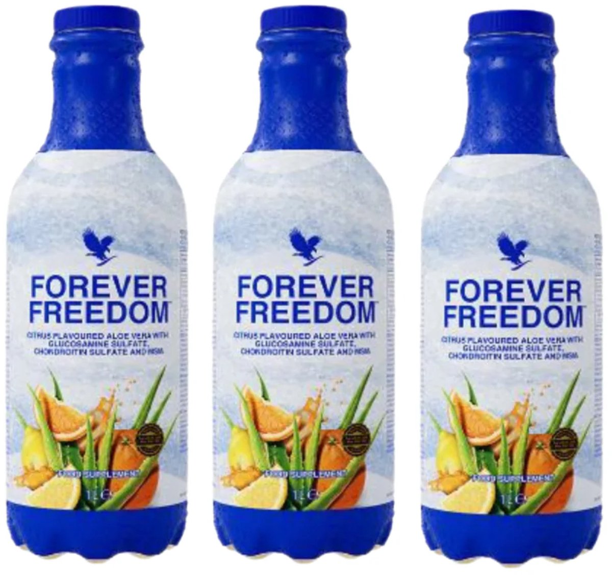 Tri-Pack Forever Freedom 3x 1000 ml - aloë vera drank met glucosamine - 3 liter – Origineel product