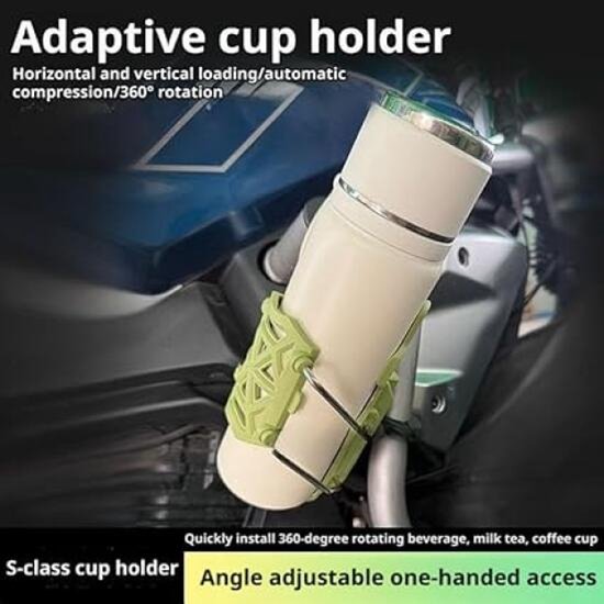 Drinkfleshouder - Zelfaanpassende Bekerhouder - Bidonhouder - 360° Draaibare Bidonhouder - Met Automatische Klemming - Bekerhouder Auto - Verstelbare Bekerhouder - Universele Bekerhouder Voor Fietsen — afbeelding 3