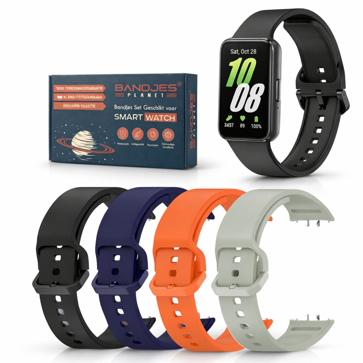 Set van 4 Bandjes Geschikt voor Samsung Galaxy Fit3 / Fit 3