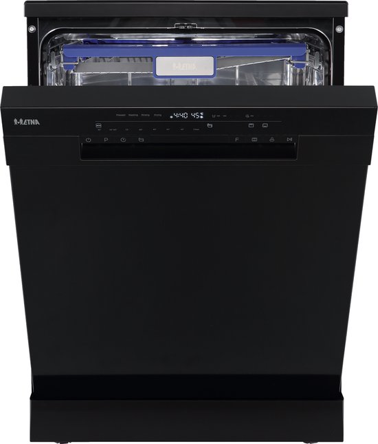 ETNA VWV640ZWA - Vrijstaande vaatwasser - Zwart - 60 cm - Energieklasse A - 14 couverts - 8 programma's - Uitgestelde start - LED binnenverlichting