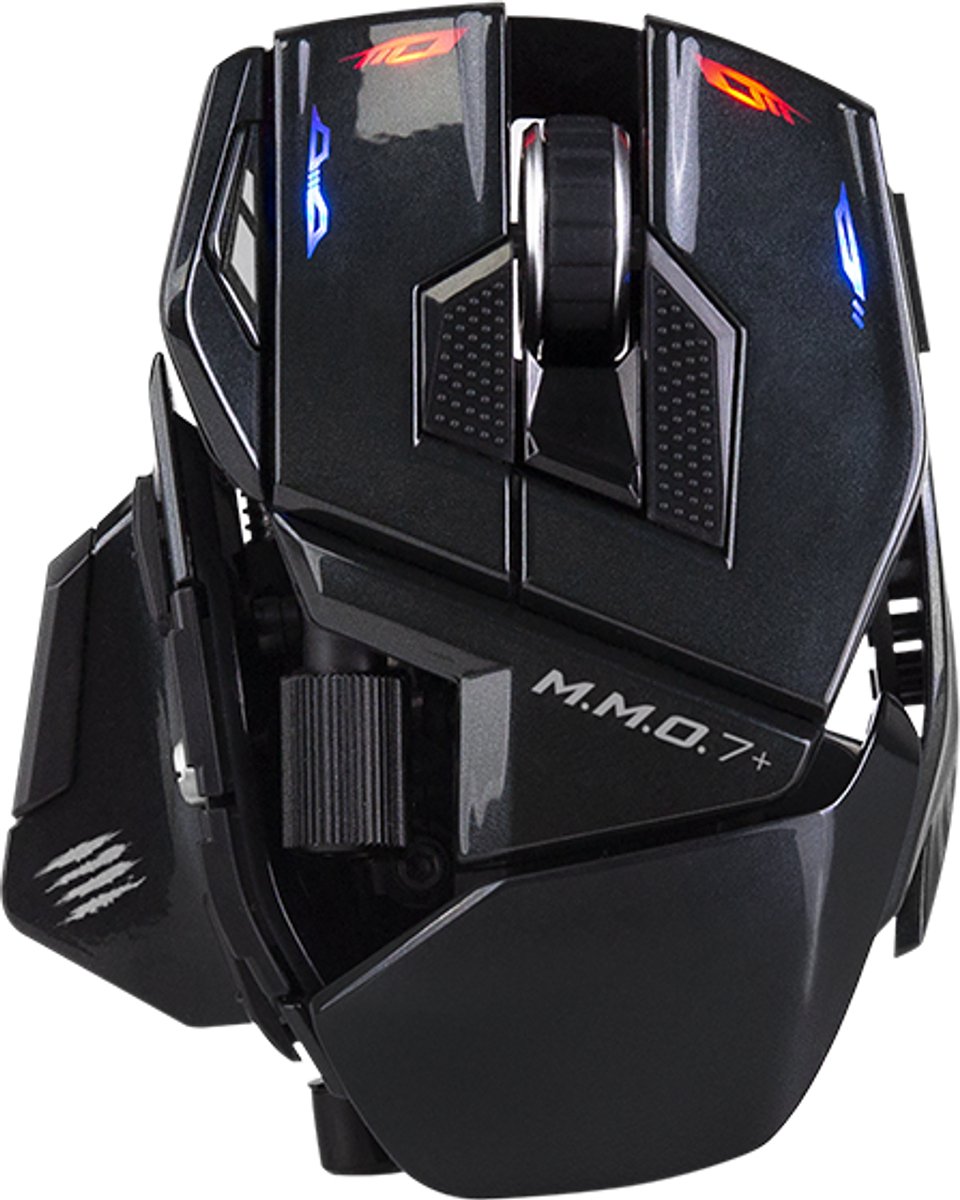 Mad Catz M.M.O. 7+ Gaming Muis - 8200 DPI - 90 Programmeerbare Commando's - Verstelbaar Frame - RGB Verlichting - PC - Zwart