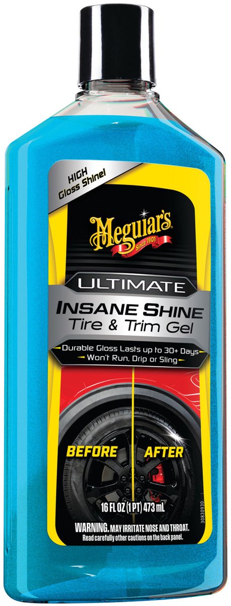 Meguiar’s Ultimate Insane Shine Tire & Trim Gel 473ml - Banden Glans Gel - Diepzwarte Hoogglans - Bestand Tegen Regen & Wassen — afbeelding 2