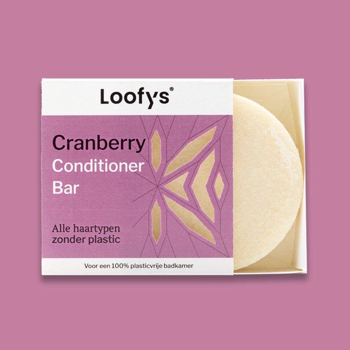 Loofys Conditioner Bar – Cranberry – Voor elk haartype – Vegan, 100% Plasticvrij, SLS- en siliconenvrij – 60g