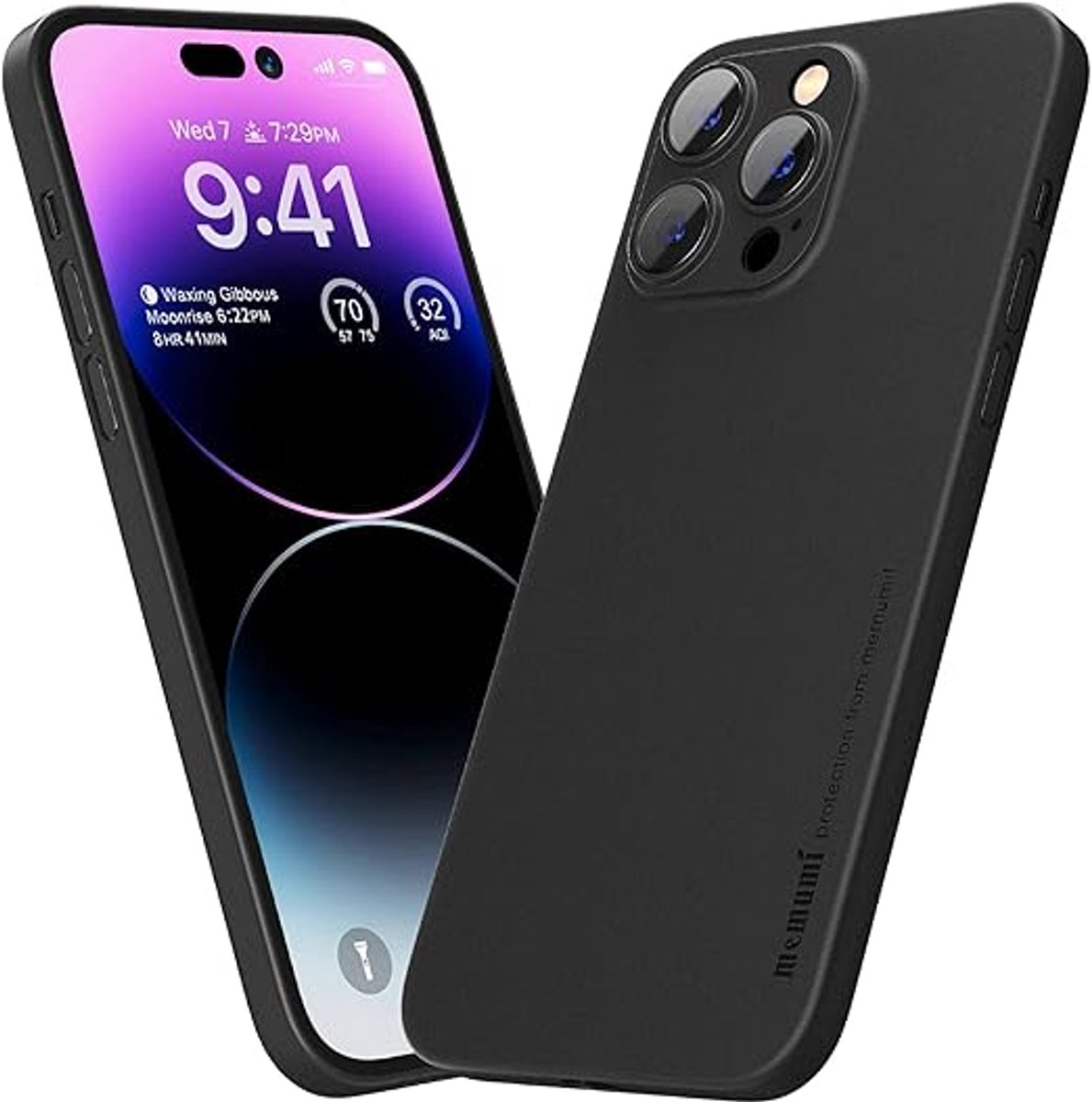 Ultradun Telefoon Hoesje Geschikt voor - iPhone 14 Pro Max Hoesje - Mat - Trans-Zwart