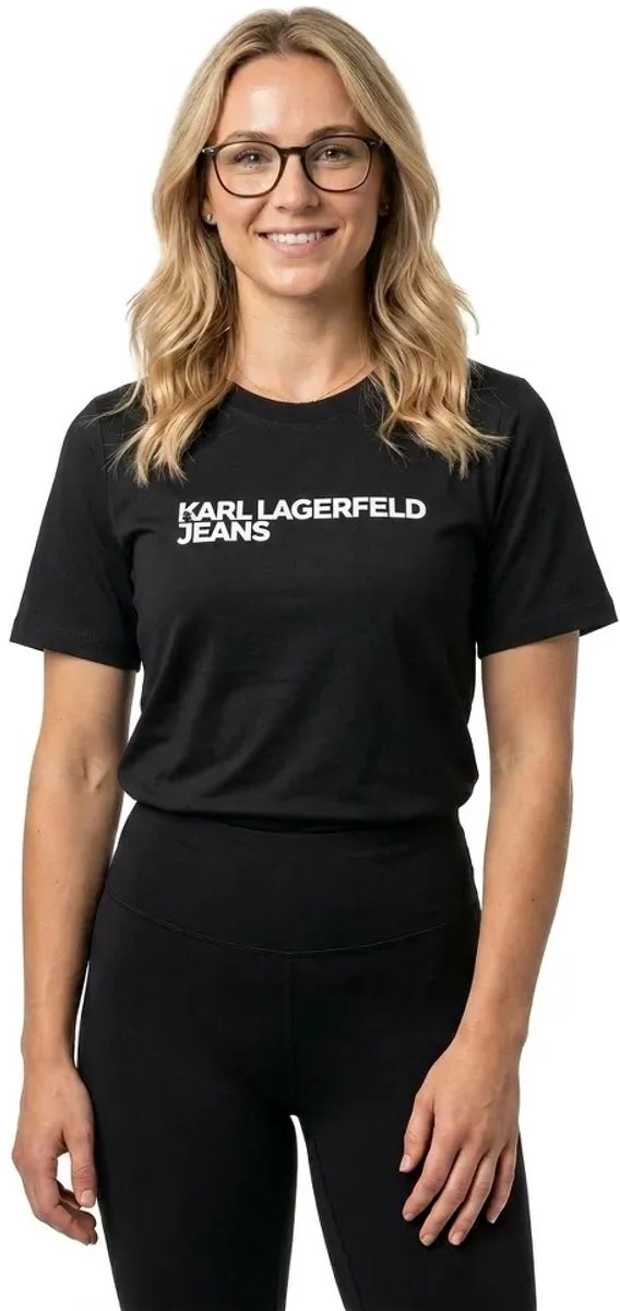Karl Lagerfeld Jeans A1w17005 T-shirt Met Korte Mouwen Zwart L Vrouw