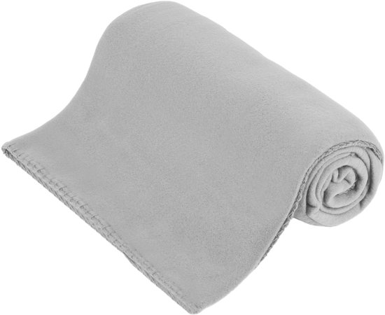 Teesa - Grijze Polarfleece Deken - 130x150 cm - Oeko-Tex 100 — afbeelding 2