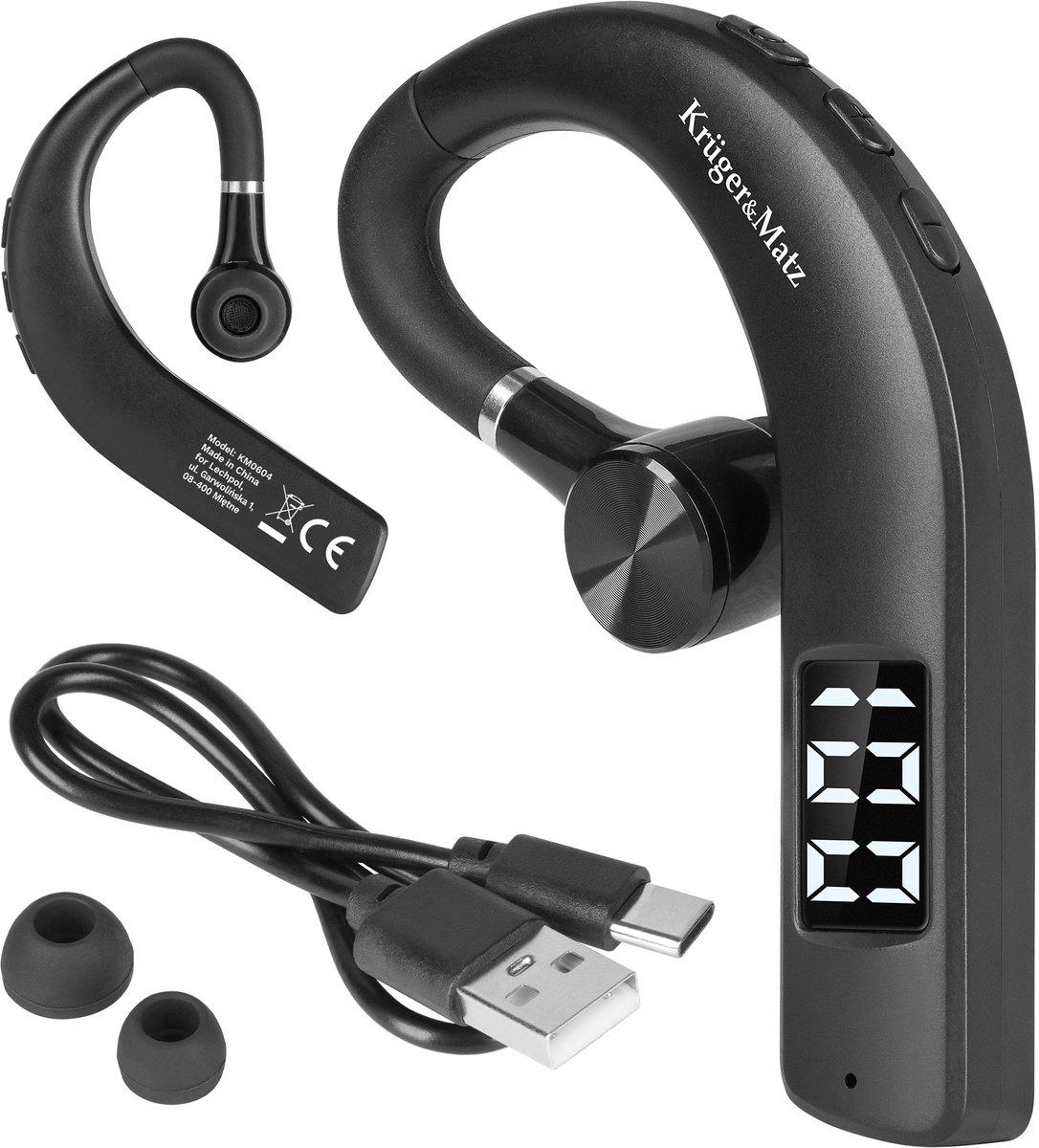 Krüger&Matz Traveler K17 - Bluetooth-headset - Ergonomisch - 18 uur Gesprekstijd