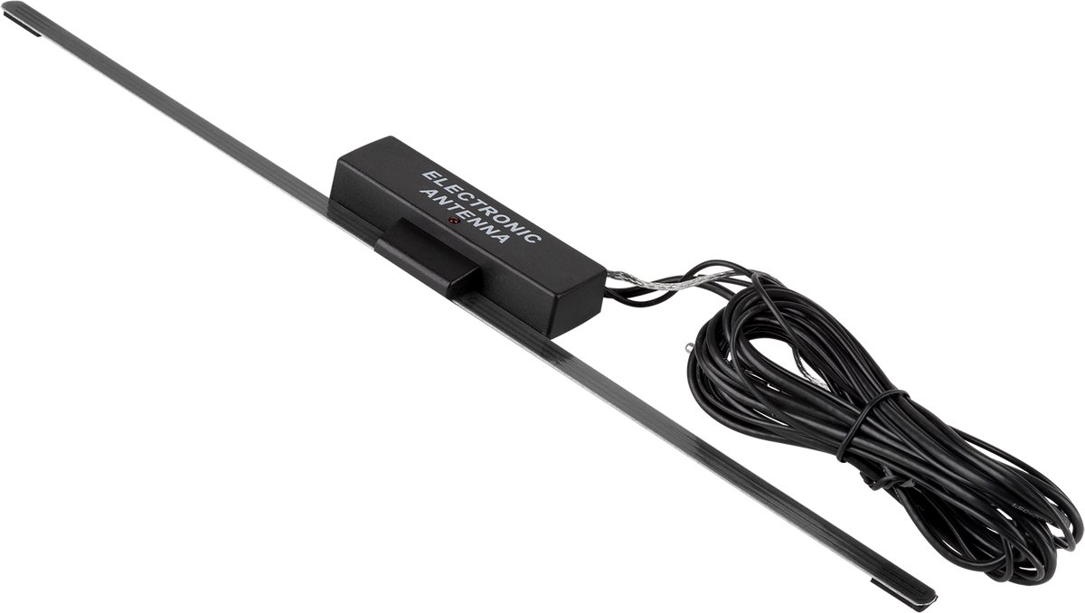 Auto Antenne AM-FM - Rubberen Autoradio Antenne - FM 76~108MHz - 2 meter Kabel - W1 - Zwart