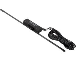 Auto Antenne AM-FM - Rubberen Autoradio Antenne - FM 76~108MHz - 2 meter Kabel - W1 - Zwart