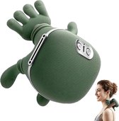 4D Nekmassager - Nekmassager met Verwarming - 4D Shiatsu Kneedtechniek voor Nek - Draadloos - Drie Instelbare Instellingen - Geschikt voor Het Verlichten Van Nekpijn en Het Ontspannen Van Spieren - Groen