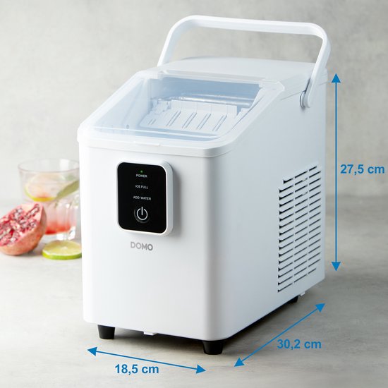 DOMO DO9292IB IJsblokjesmaker - IJsblokjesmachine met IJsschep - 0,8 l - 9 ijsblokjes in 8 minuten - Zelfreinigingsfunctie - 12 kg/24 u - Wit van Domo — afbeelding 5