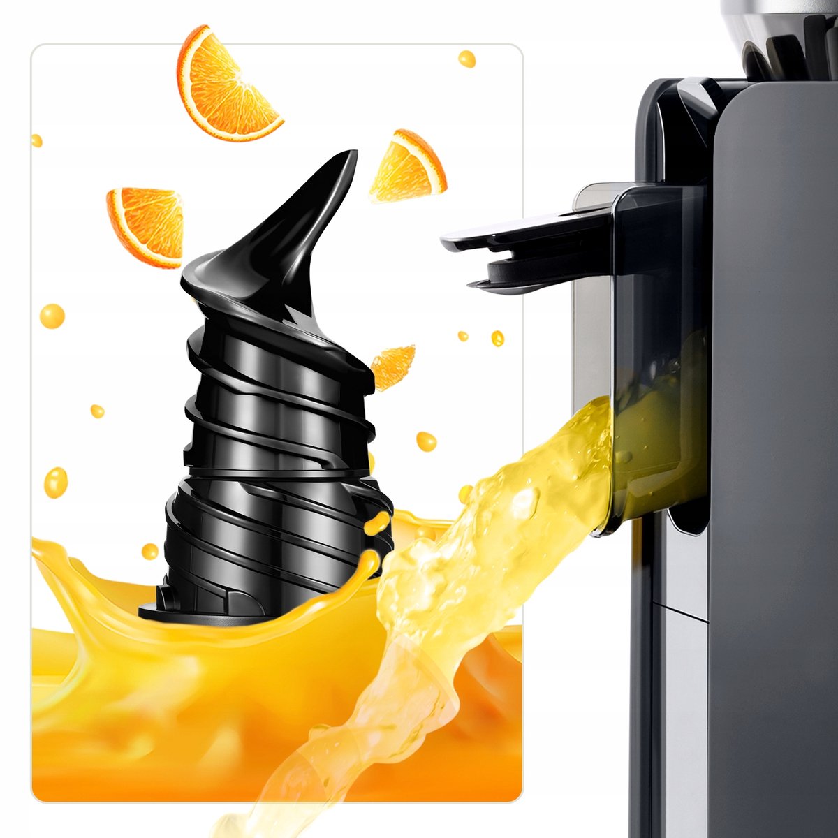 Ventray MAX120 Slowjuicer - Koudpers Juicer - Stil - Hoog Saprendement - Zwart thumbnail 2