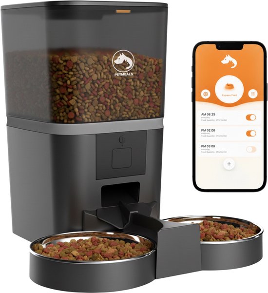 PetMeals Automatische Voerbak 6L Zwart met App
