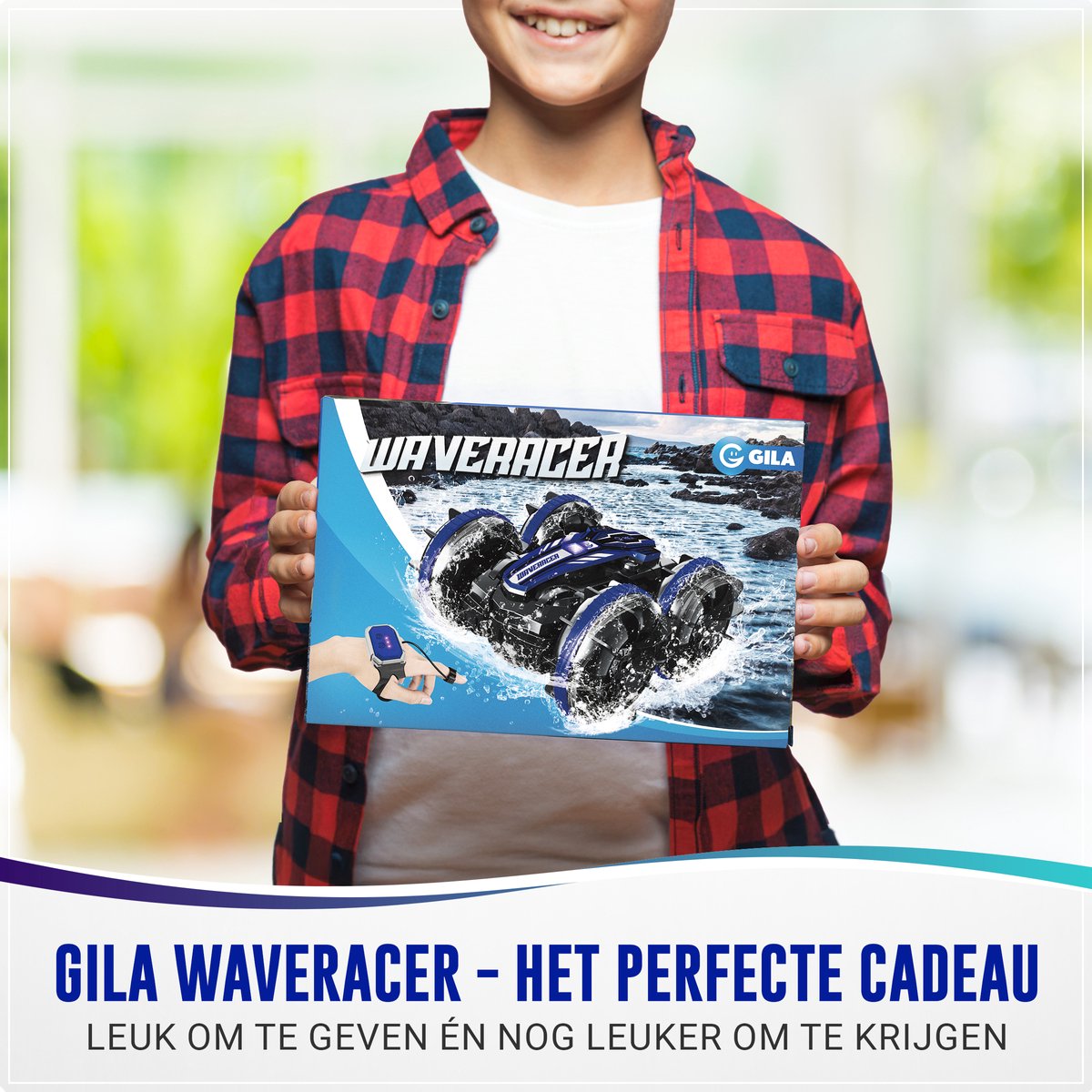 GILA Bestuurbare Auto All-Terrain - RC Auto met 2 Accu's - Waterdicht - Speelgoed Autos Jongens - Buitenspeelgoed - Race Car/Boot Land & Water - 1,5u Speelplezier - Radiografisch — afbeelding 6