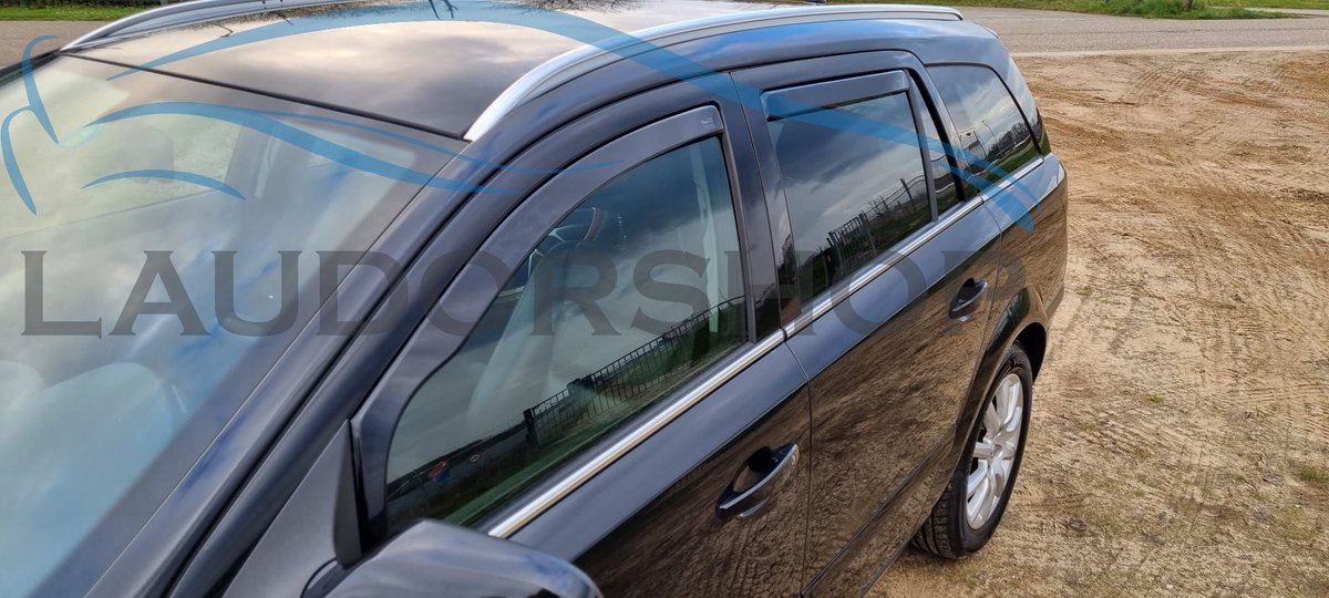Zijwindschermen donker tbv Opel Astra type H - 5-deurs STATIONWAGON - bouwjaar 2004-2014 set tbv 4 deuren, tbv voor & achterramen L+R pasvorm