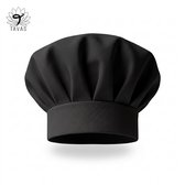 Tavas Cooker Koksmuts - Zwart - voor Volwassenen Verstelbaar met Klittenband