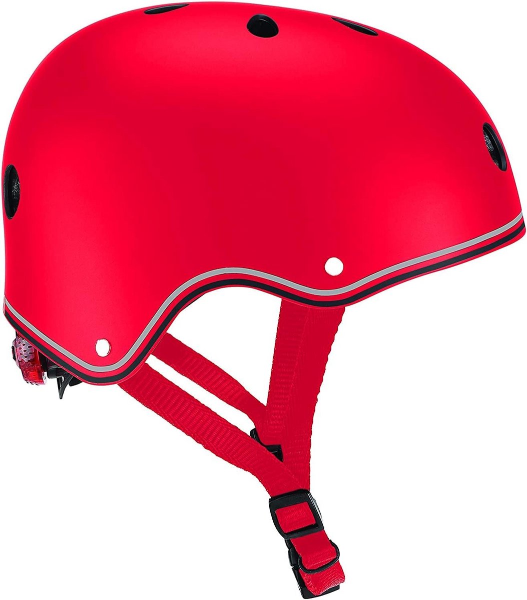 Veilige Kinderhelm Rood voor Jongeren - Verstelbaar (XS-S, 48-53 cm) met LED Verlichting