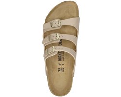 Birkenstock FLORIDA SANDCASTLE BF - Dames slippers - Kleur: Wit/beige - Maat: 39