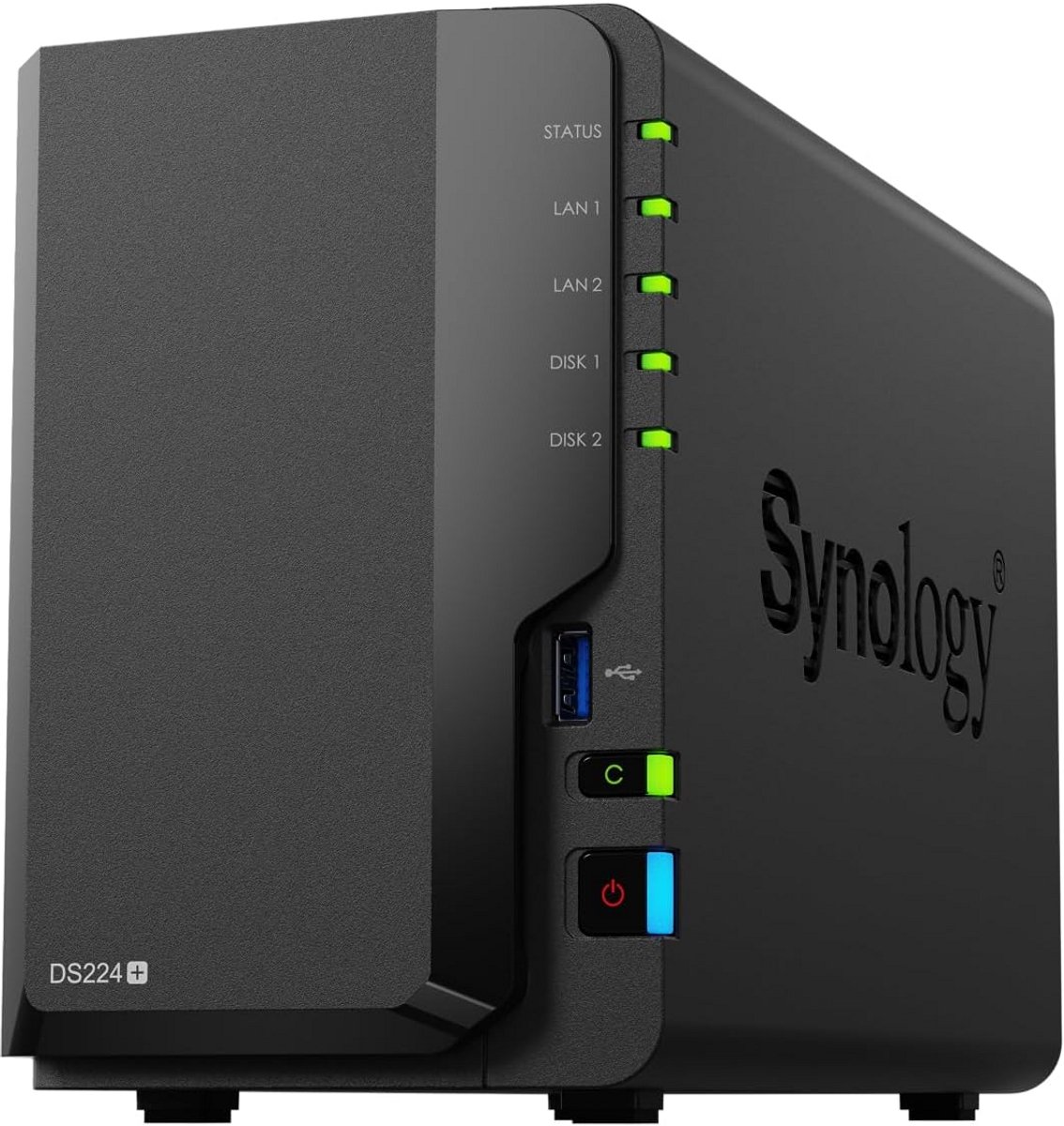 2-Bay NAS-server zonder harde schijven - 2,5GbE, 4K-transcodering, SSD-cache, tot 36TB, 2x M.2 2280 NVMe Slots