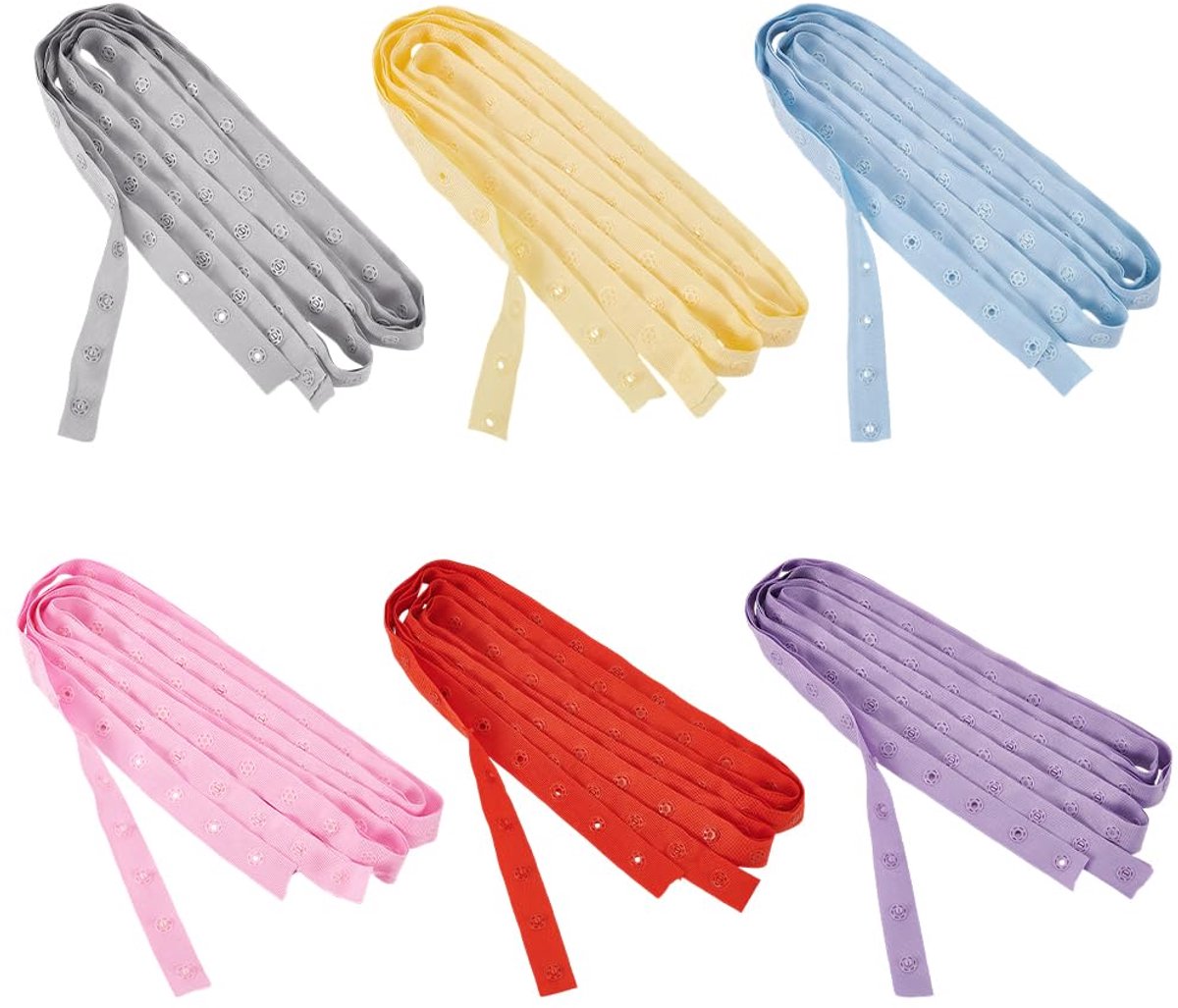 Polyester Drukknopenband - 12 Yards - 17mm Breed