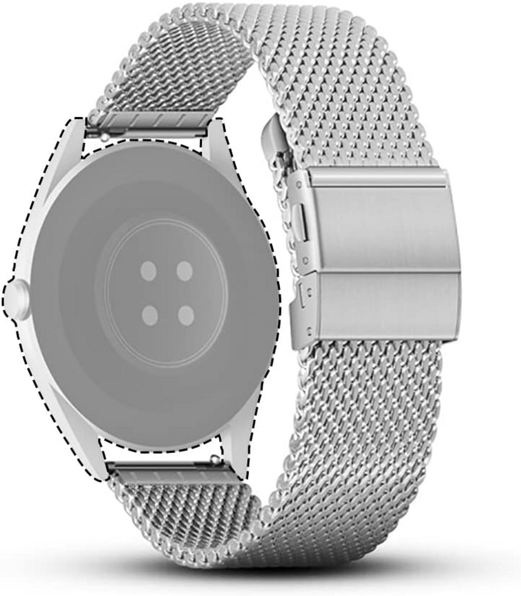 Metalen horlogeband met snelspanner en vouwsluiting voor heren en dames