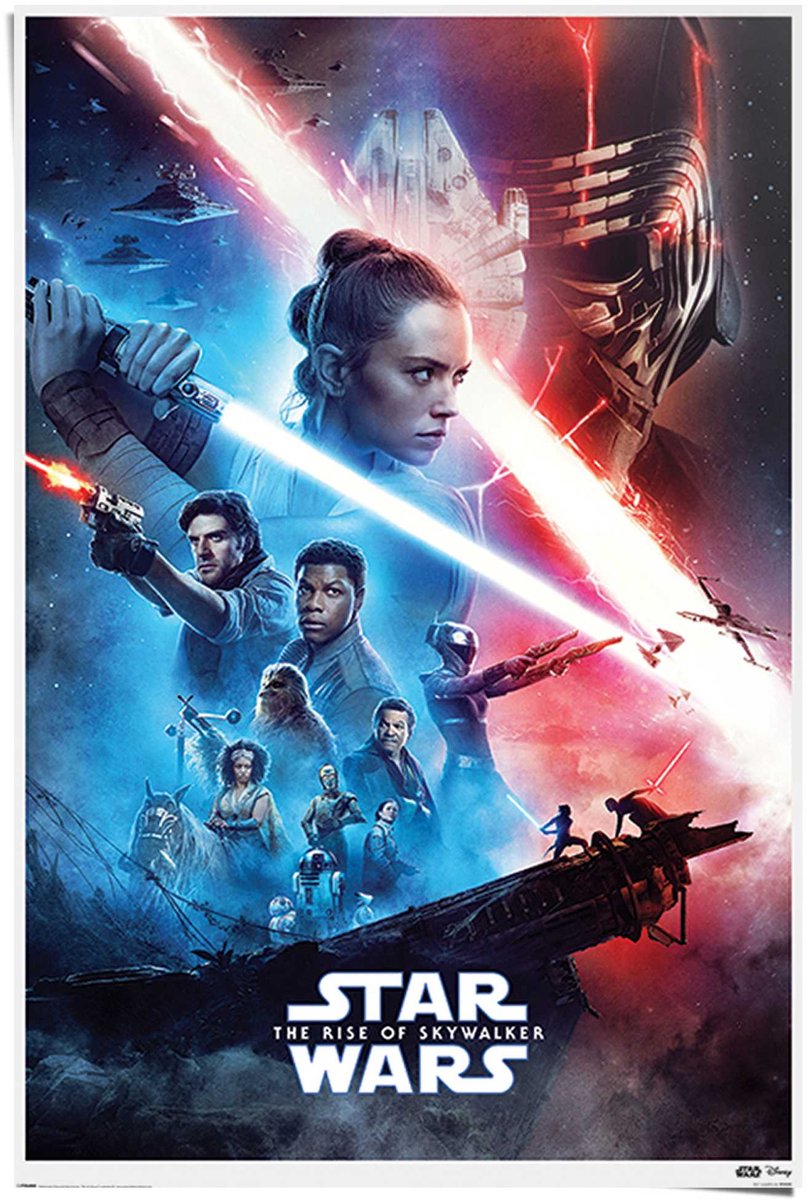 REINDERS Poster The Rise of Skywalker - 91,5 x 61 - Papier - REINDERS rood
