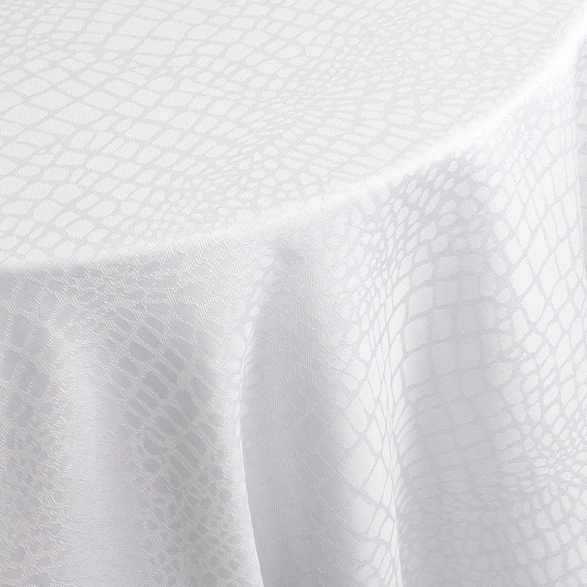 Ovaal Tafelkleed 180x300 cm Wit Jacquard Polyester Onderhoudsvriendelijk