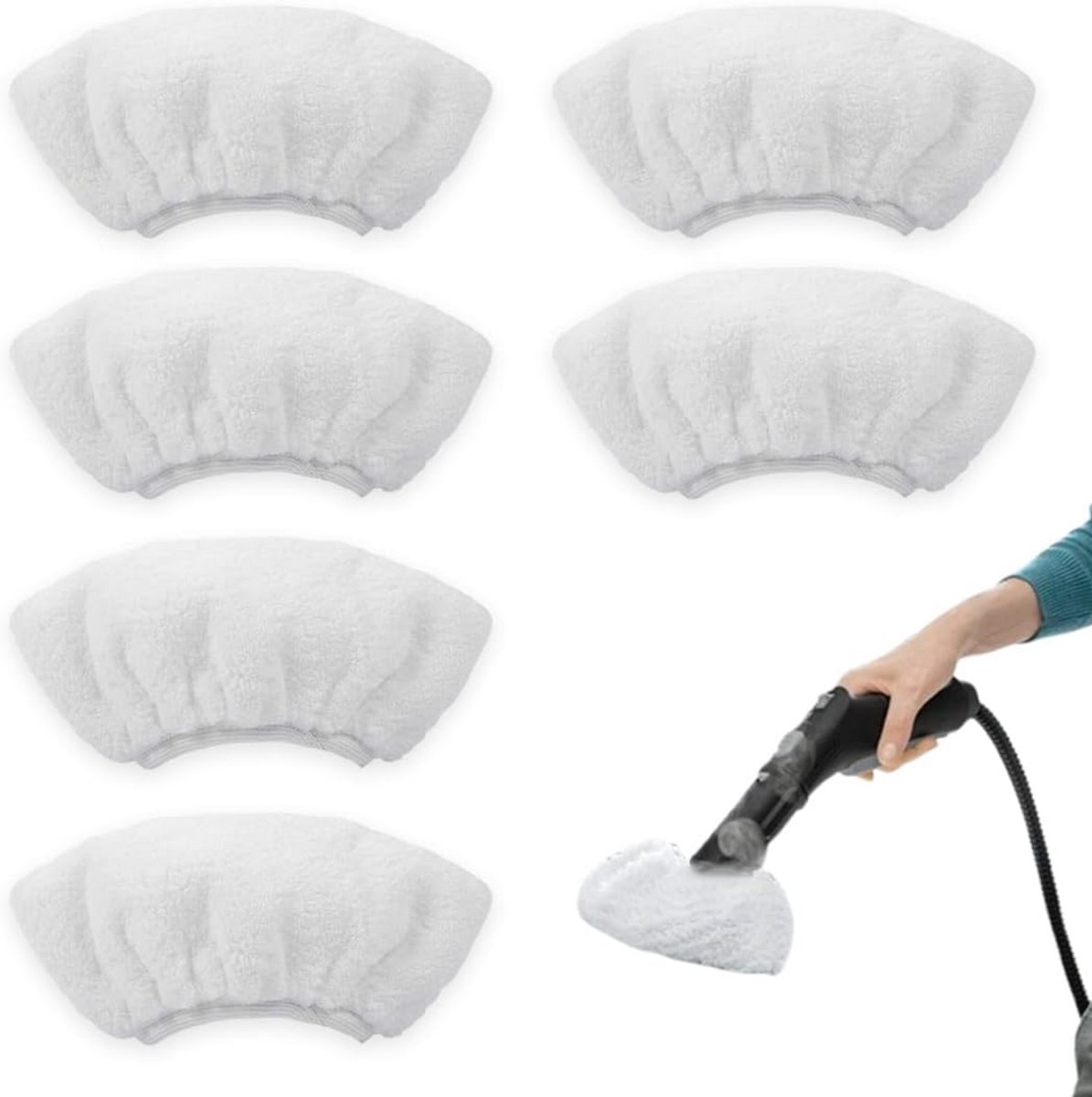 Set van 6 Microvezeldoeken voor Stoomreiniger en Algemeen Gebruik