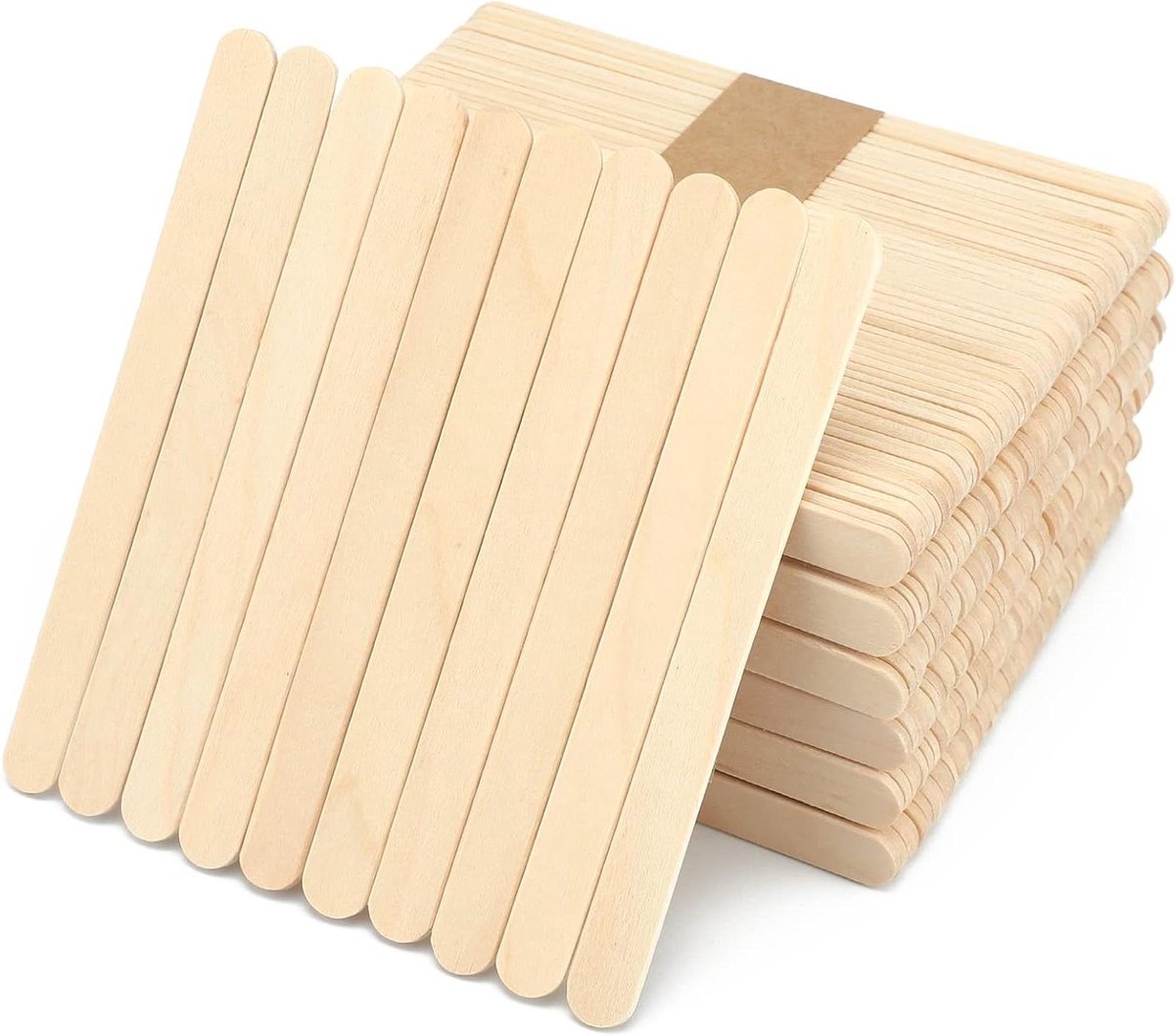 Craft sticks van hout 300 stuks - gladde ijslolly stokjes voor knutselprojecten