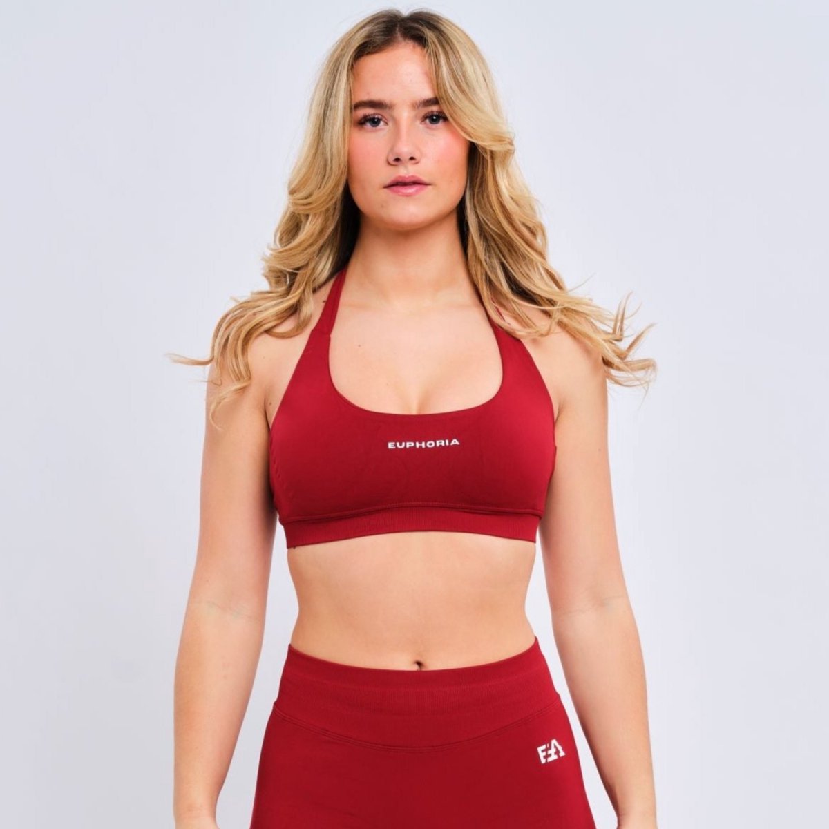 Euphoria Sport BH - Sportkleding Dames - Zonder Beugel - Uitneembare Pads - Vochtafvoerend - Rood - Maat M