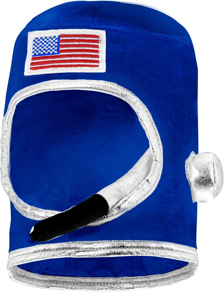 Astronautenhelm Blauw voor Volwassenen voor Themafeest en Verkleedpartijen