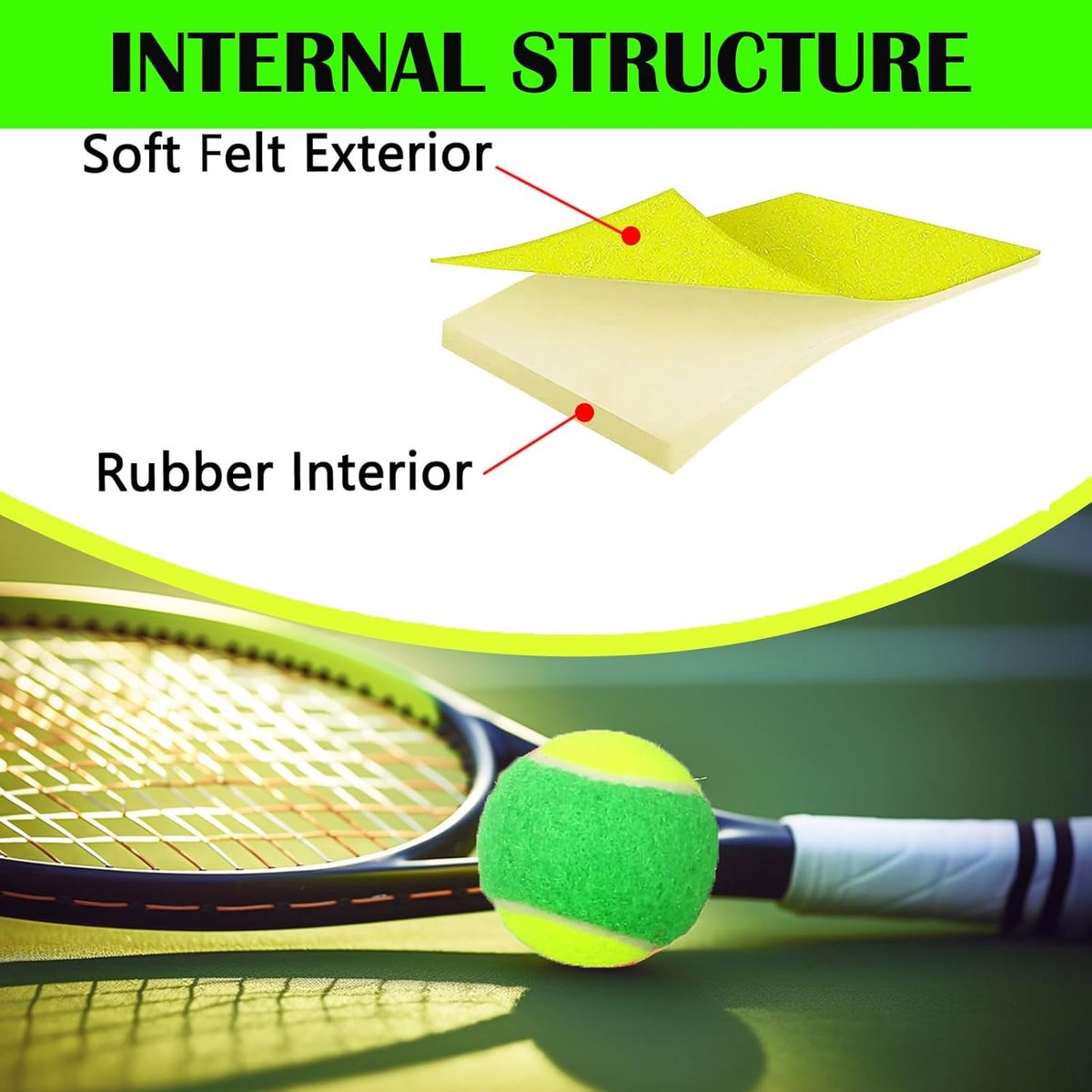 Tennisballen Lage Compressie Stage Trainingsballen voor Beginners en Jeugd